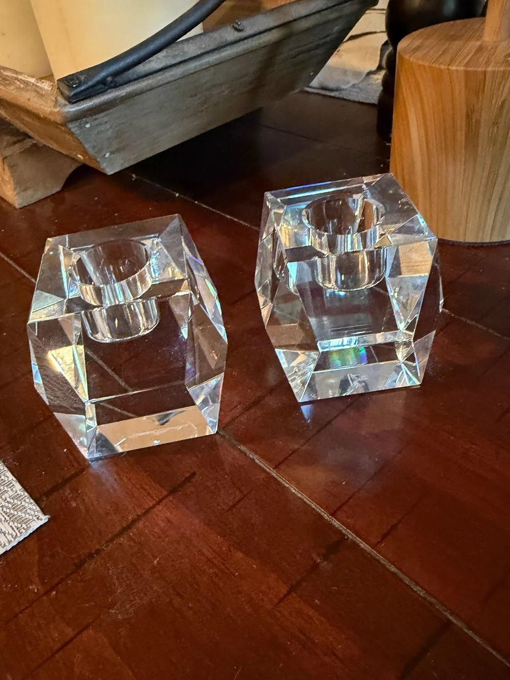Rosenthal crystal candlestick holders -2